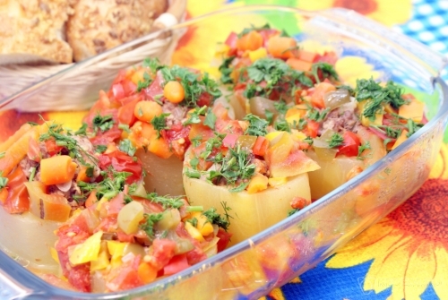 Кабачки фаршированные мясным фаршем