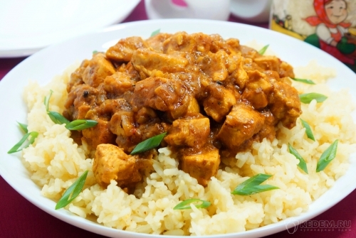 Курица карри с рисом