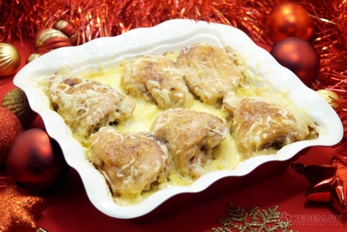 Курица с картошкой Праздничная