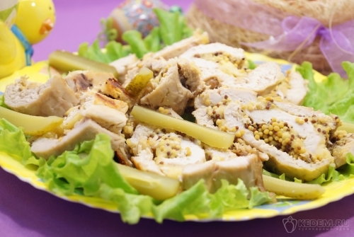 Куриный рулет с французской горчицей