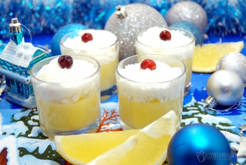 Лимонный десерт Снежная королева