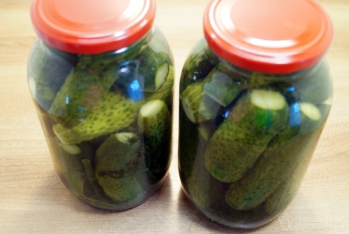 Маринованные огурцы на зиму на 1.5 литровую банку