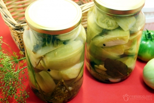Маринованные зеленые помидоры на зиму