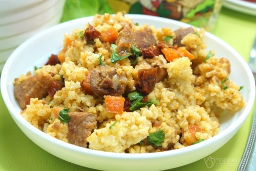 Пшенная каша с мясом