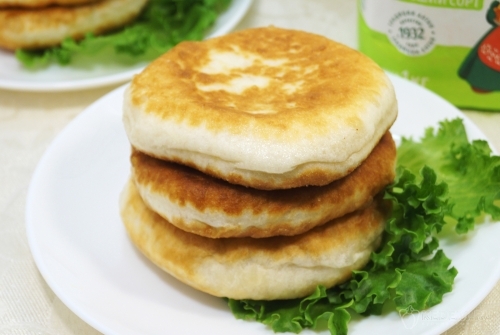 Пышки на сковороде с сыром