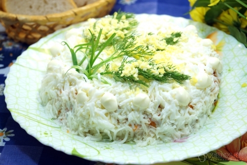 Салат Мимоза с картофелем