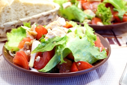 Салат с жареной курицей Диана