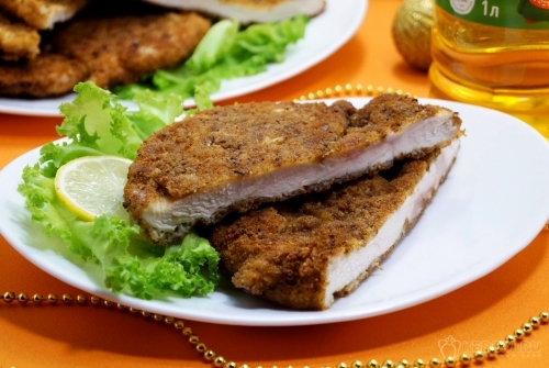 Шницель по-венски из курицы
