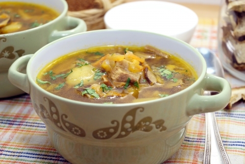 Суп из сушеных грибов