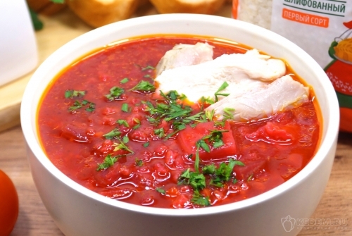 Свекольник с рисом