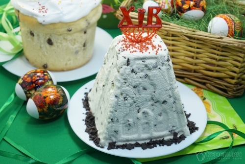 Творожная пасха с шоколадом