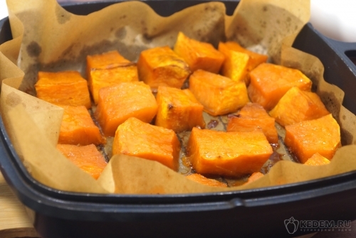 Тыква запеченная с сахаром в духовке