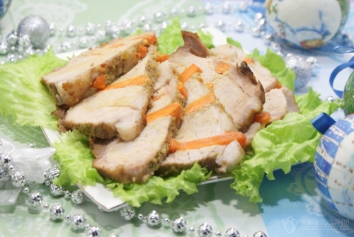 Запеченная свинина в фольге Новогодняя искорка