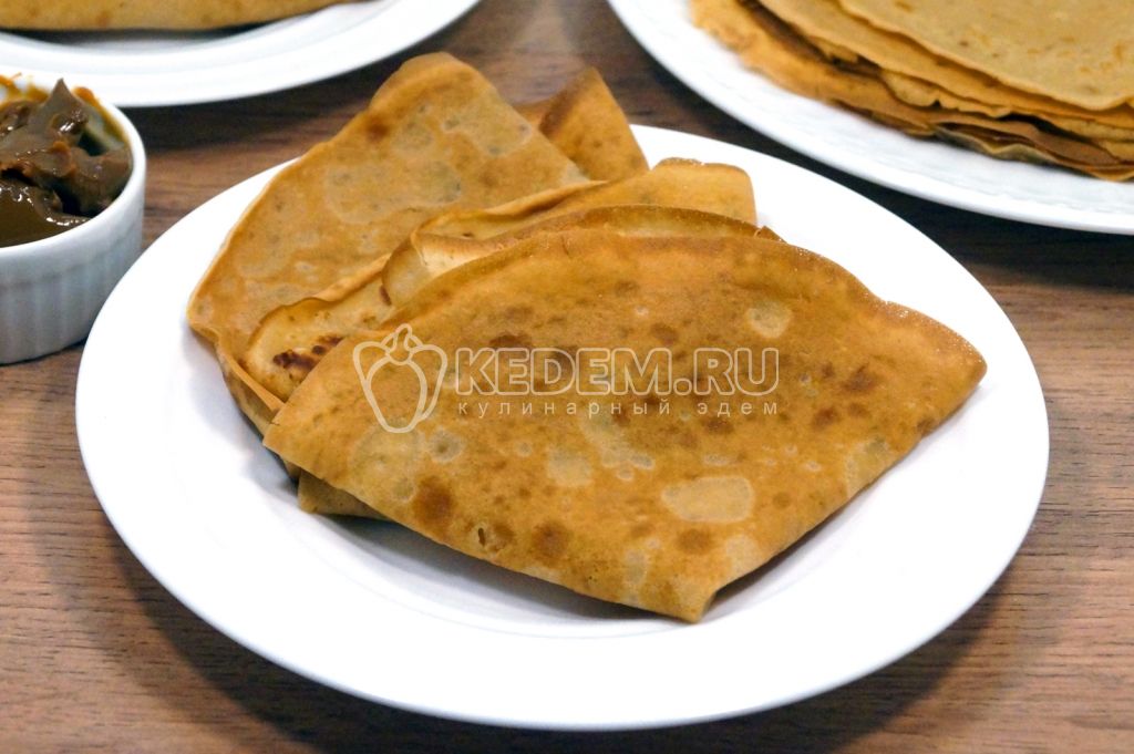 Блины с тестом на вареной сгущенке