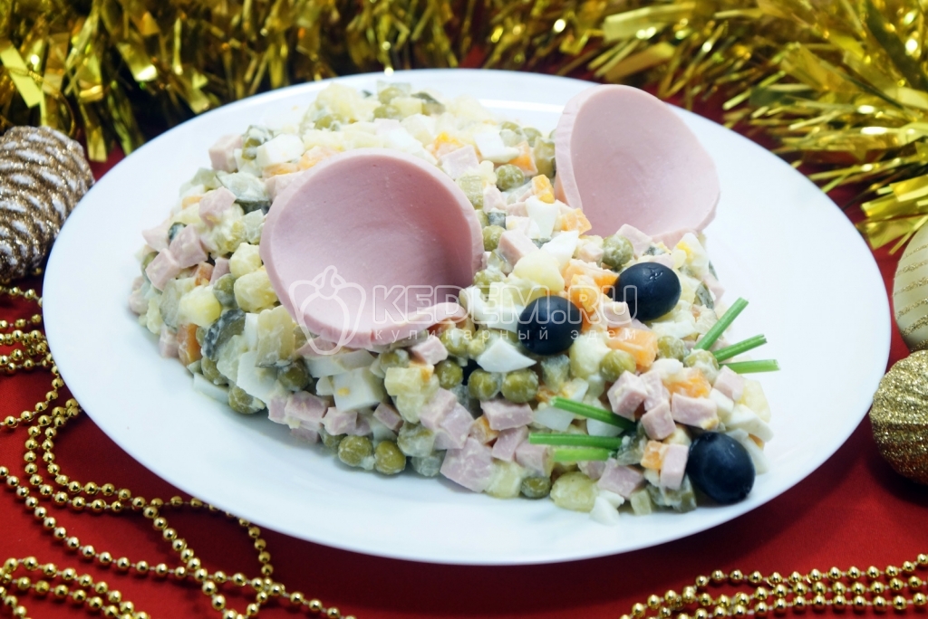 Новогодний оливье «Мышь»