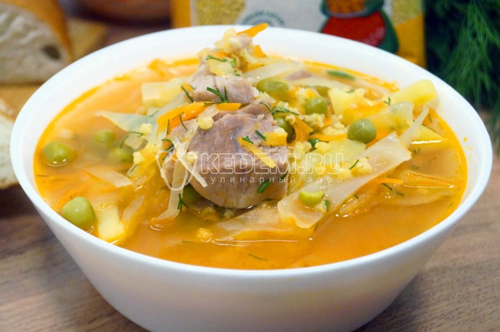 Щи по-уральски с пшеном