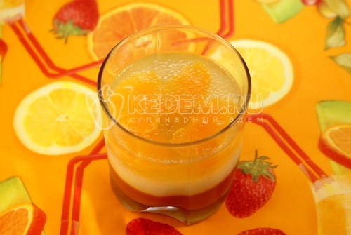Рецепт Десерт «Апельсиновый стакан»