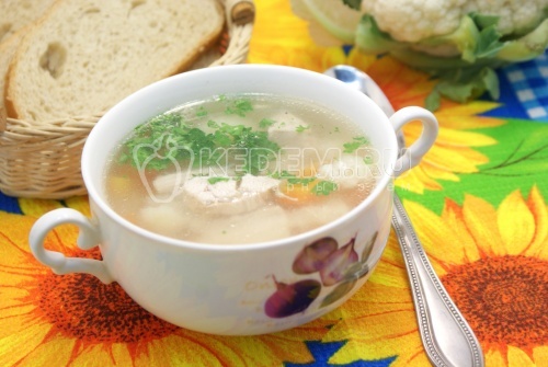 Рецепт Куриный суп с цветной капустой