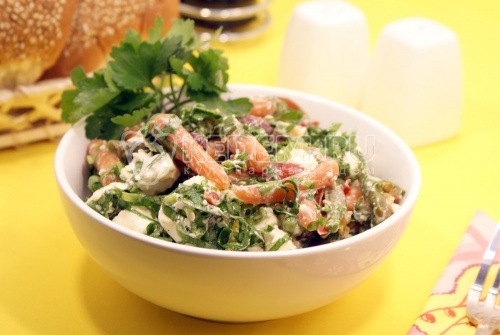 Рецепт Салат из черемши с мини-овощами